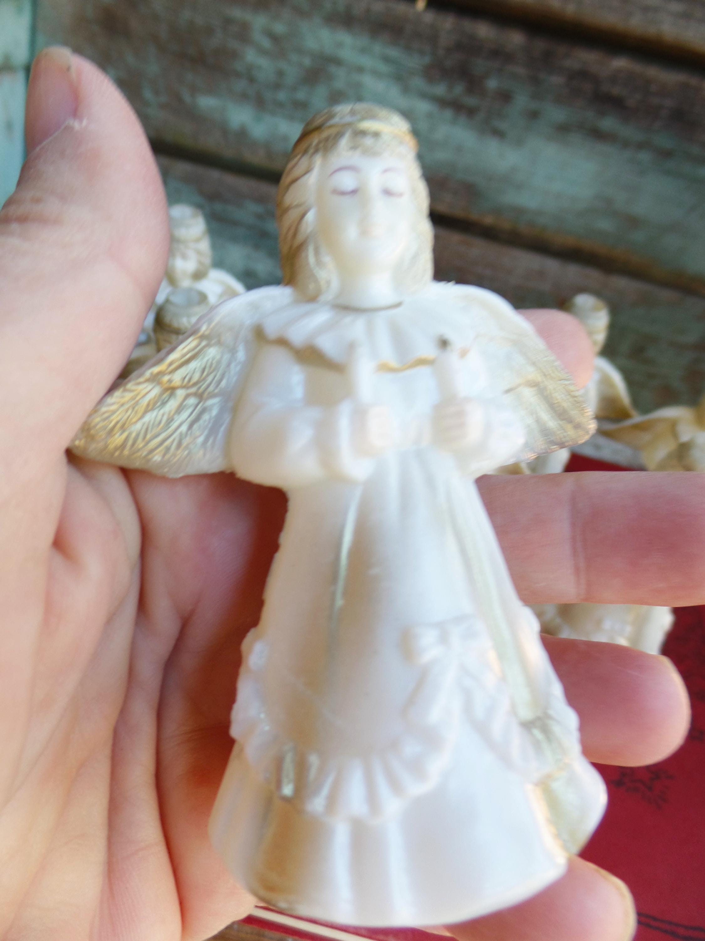 Vintage Christmas Angel Light Covers, Angel String Lights, Set of ...