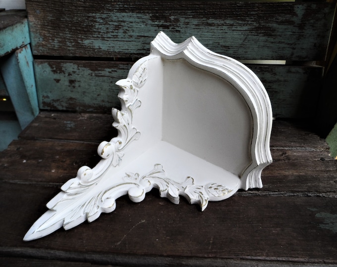 Shabby Chic Corner Shelf Ornate Baroque Wall Hanging French Country