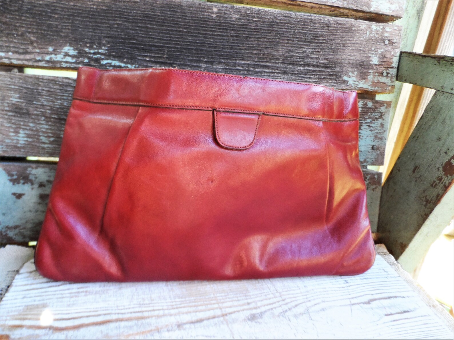 Vintage Aigner Leather Purse Clutch Handbag Burgandy Wine Etsy