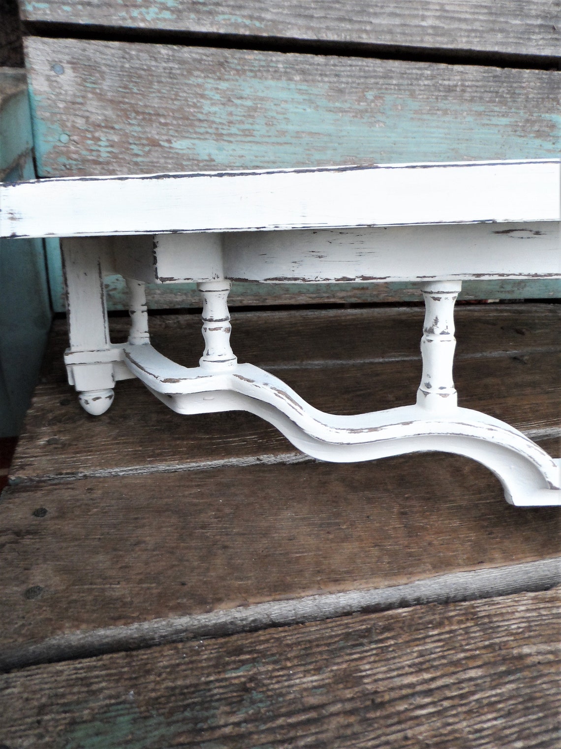 Vintage French Country Shelf Shabby Chic Bed Crown Wall Shelf Etsy