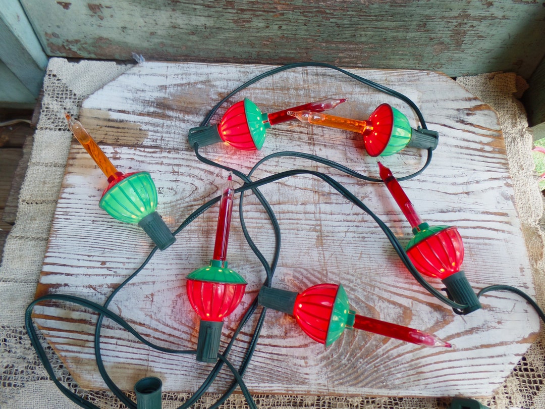 Vintage Christmas Bubble Lights Bubble Lite Strand String of Etsy
