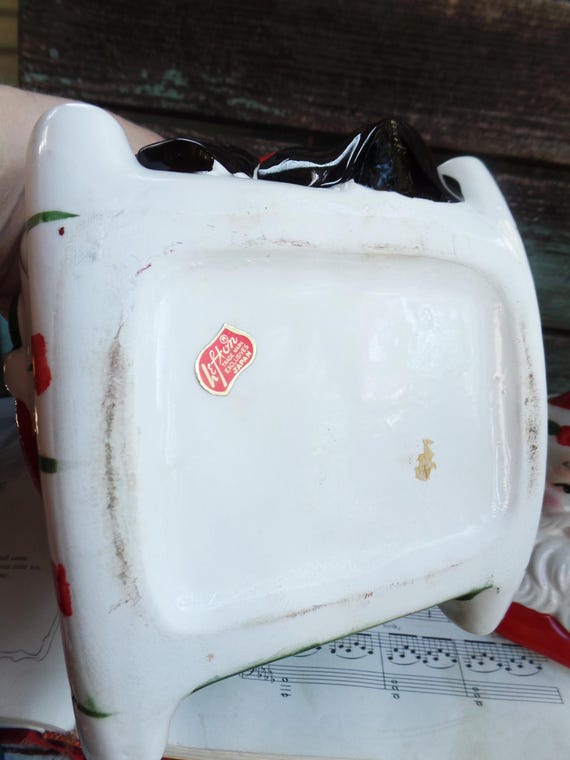 Vintage Christmas Lefton Santa Claus Cookie Jar, Mid Century Santa