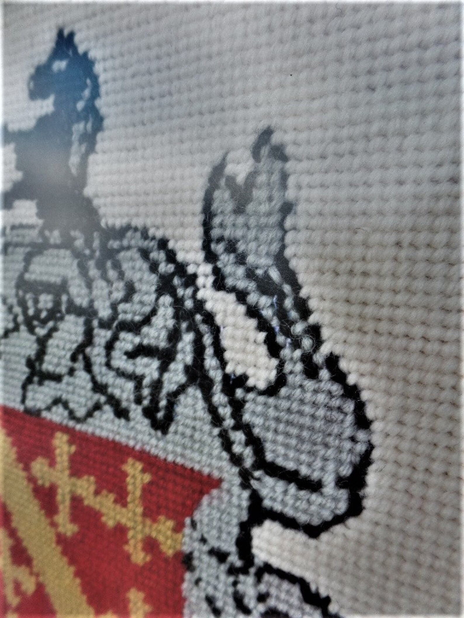 Vintage Needlepoint Hornsby Family Crest Coat of Arms Horse Etsy Canada