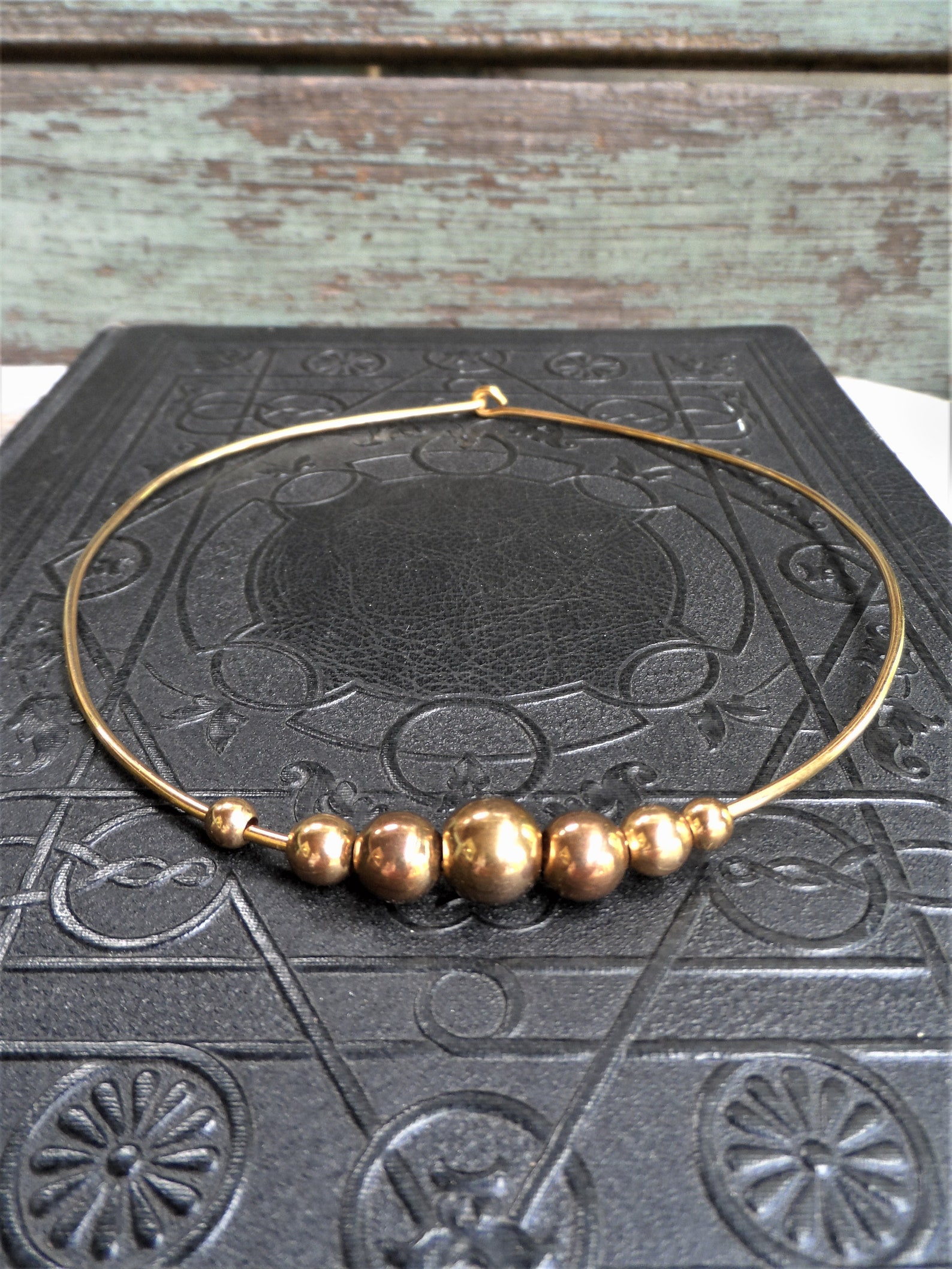 Vintage Beaded Cuff Necklace Wrap Necklace Brutalist Design Etsy