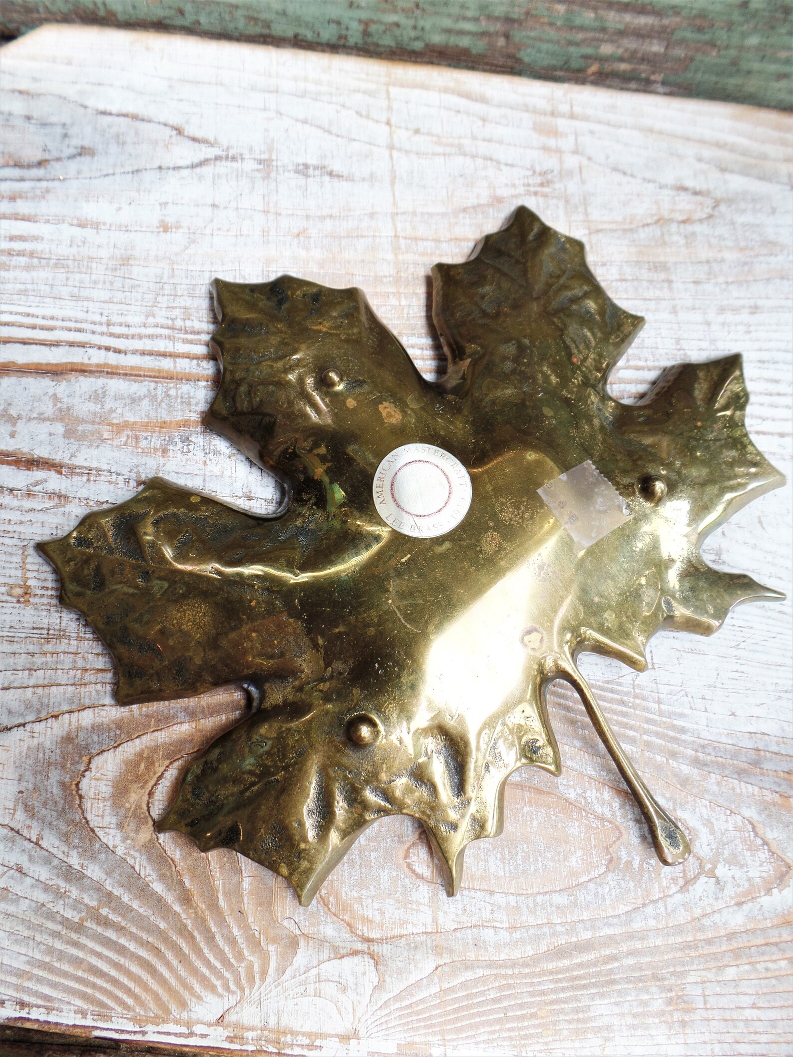 Vintage Brass Leaf Tray Lee Brass Maple Leaf Tray American Etsy