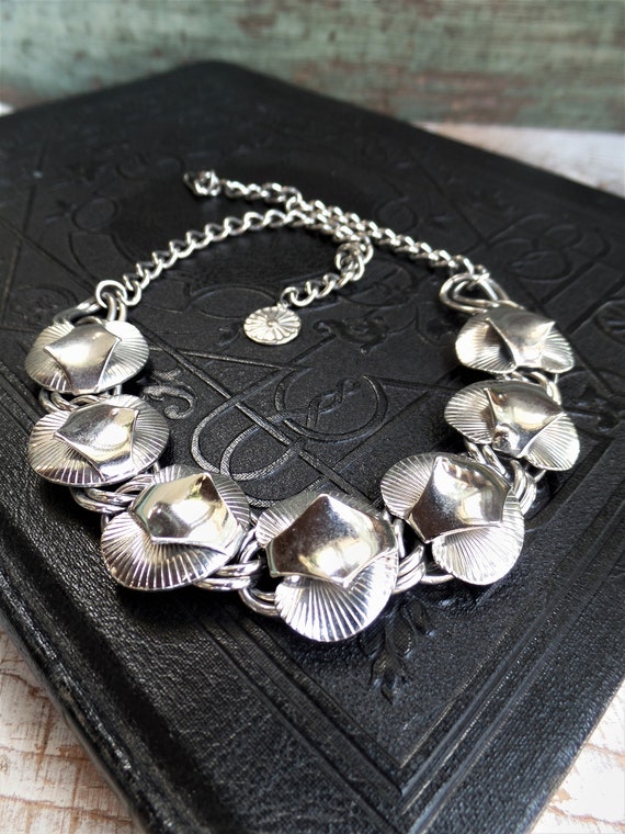 Vintage Antique Silver Specialty Chain Necklace, C