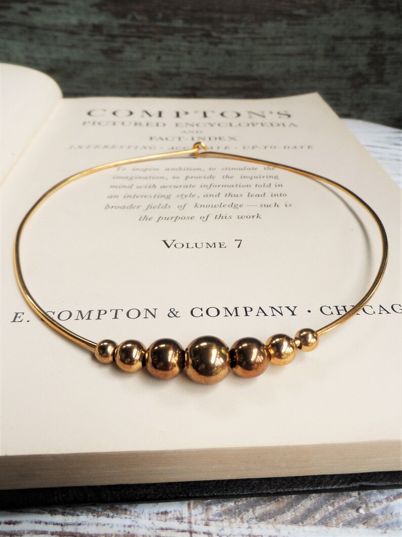 Vintage Beaded Cuff Necklace Wrap Necklace Brutalist Design Etsy