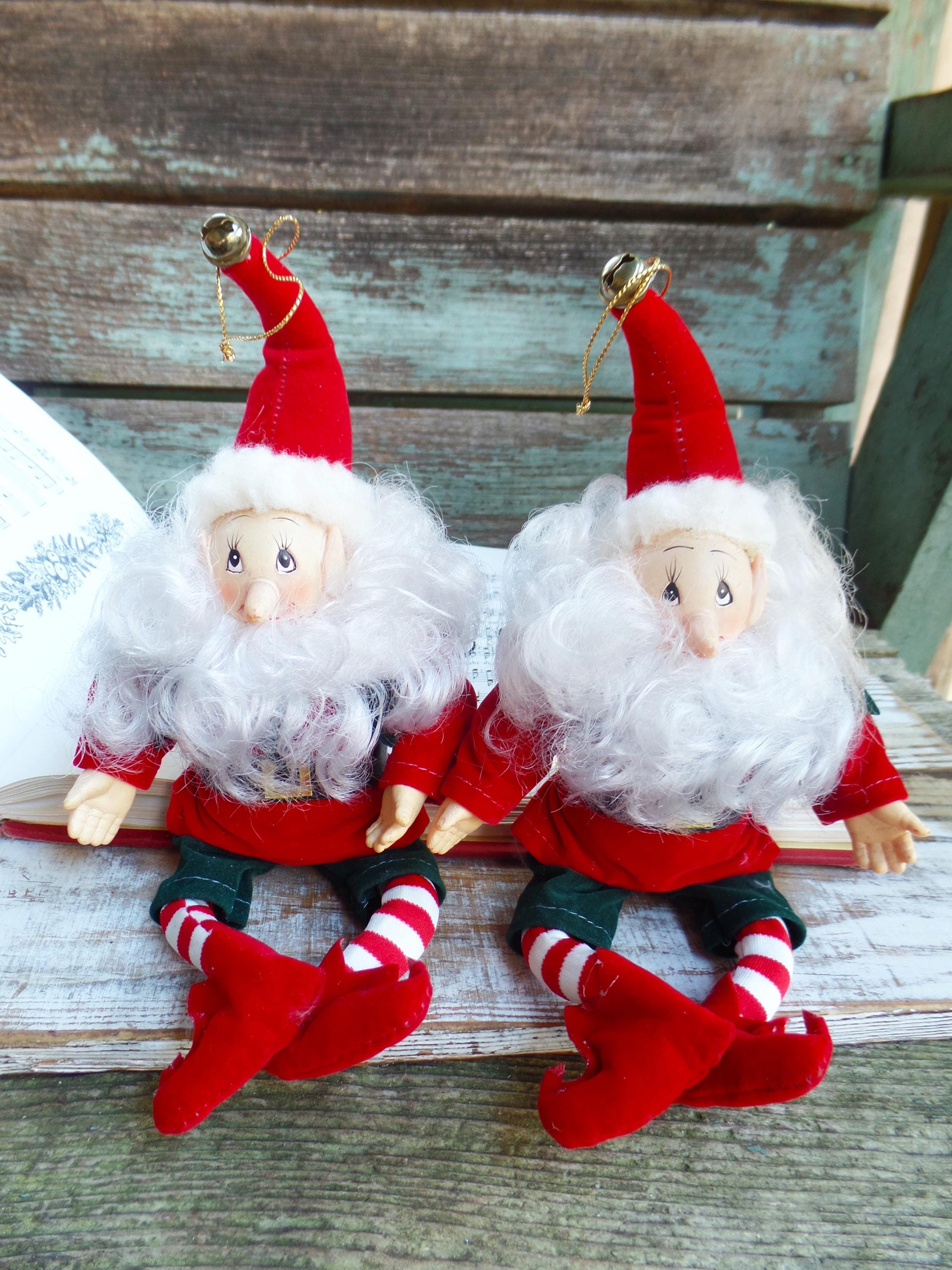 サンタクロース　クリスマス飾り ヴィンテージ クリスマス サンタクロース エルフ オーナメント