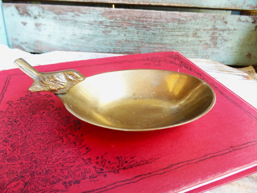 Vintage Brass Bird Bath Soap Dish Trinket Dish Bowl Aged Etsy
