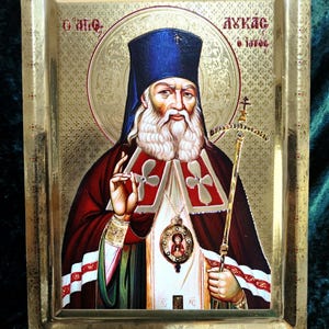 Saint Luke Archbishop/Handmade Greek Orthodox Icon/Handcrafted Icon/