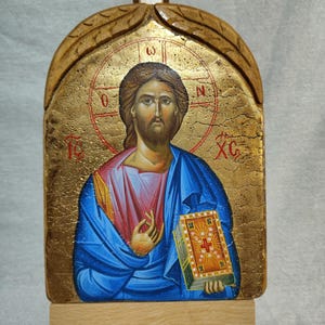 Jesus Christ Icon/Handpainted Icon/Greek Icon/Orthodox Icon