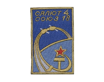 Patch de manga do programa espacial soviético Soyuz-18 Salyut-4