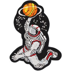 NBA 宇宙飛行士 ハンドメイド刺繍アイロン接着/ベルクロパッチ
