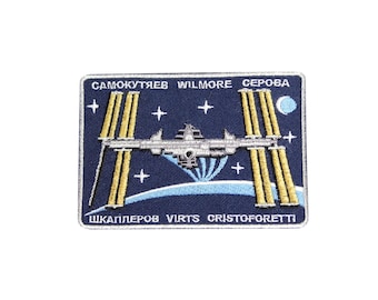 Estação Espacial ISS EXPEDITION 42 Patch espacial bordado para presente costurado