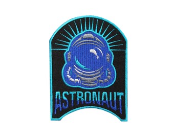 Missão Espacial Astronauta Mir Patch Bordado Costurado