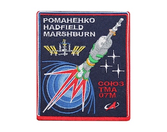 UDSSR Spacelight Sojus TMA-07 M Gestickter ISS Aufnäher auf Uniform