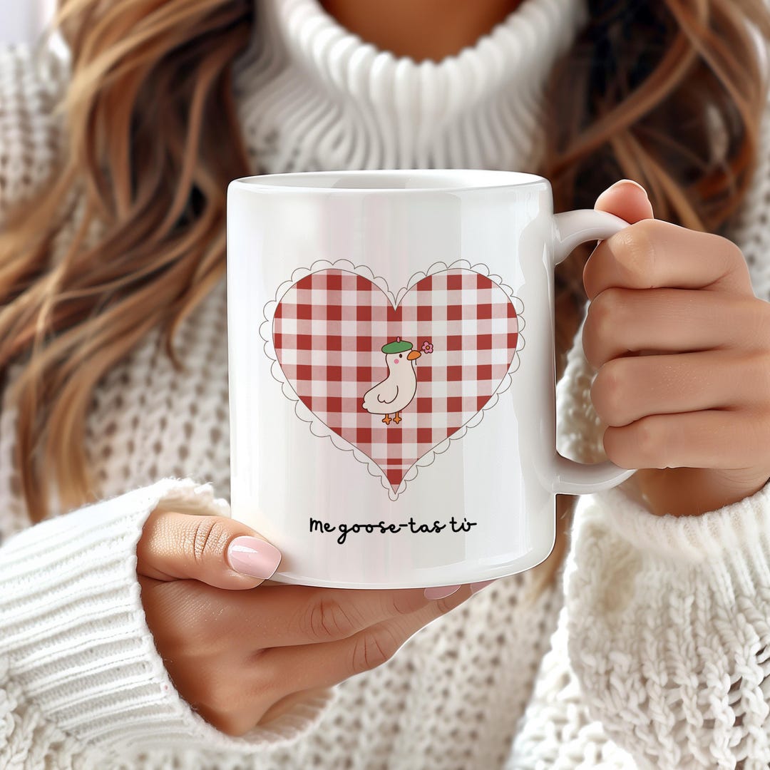 Gingham Pattern Mug, Ruffled Lace Heart Iced Coffee Cup, Valentine's ...
