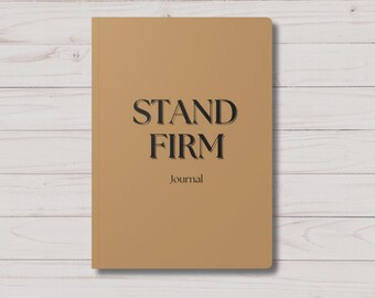 Revista de tapa blanda "Mantente firme" (con oraciones de Proverbios 31:17)