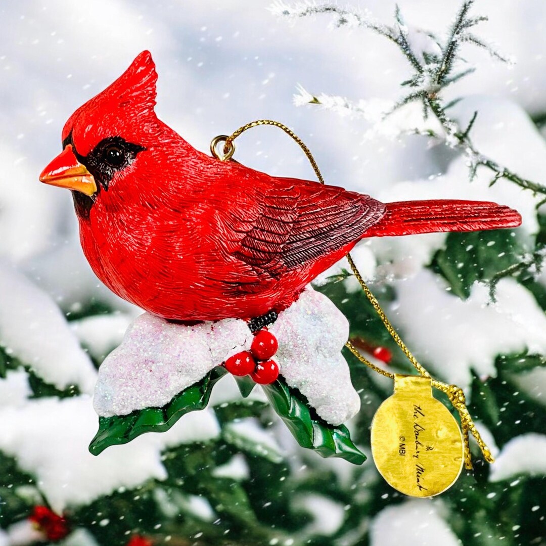 Cardinal Mints Danbury Mint the Songbird Christmas Ornaments Cardinal Bird Red W/ Tag ...
