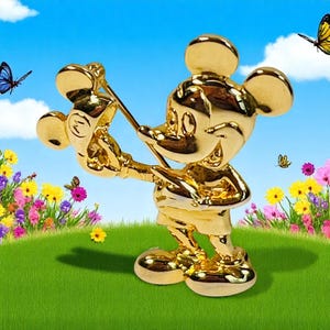 ヴィンテージ ディズニー ミッキーマウス ピン マウスの耳を持つ帽子 ゴールドトーン ブローチ ペンダント