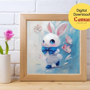 Adorable Cute Rabbit, Bunny Wall Decor for Nursery & Kids&#39; Room.