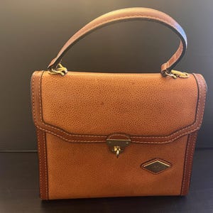 Saint Rosa vintage brown leather handbag