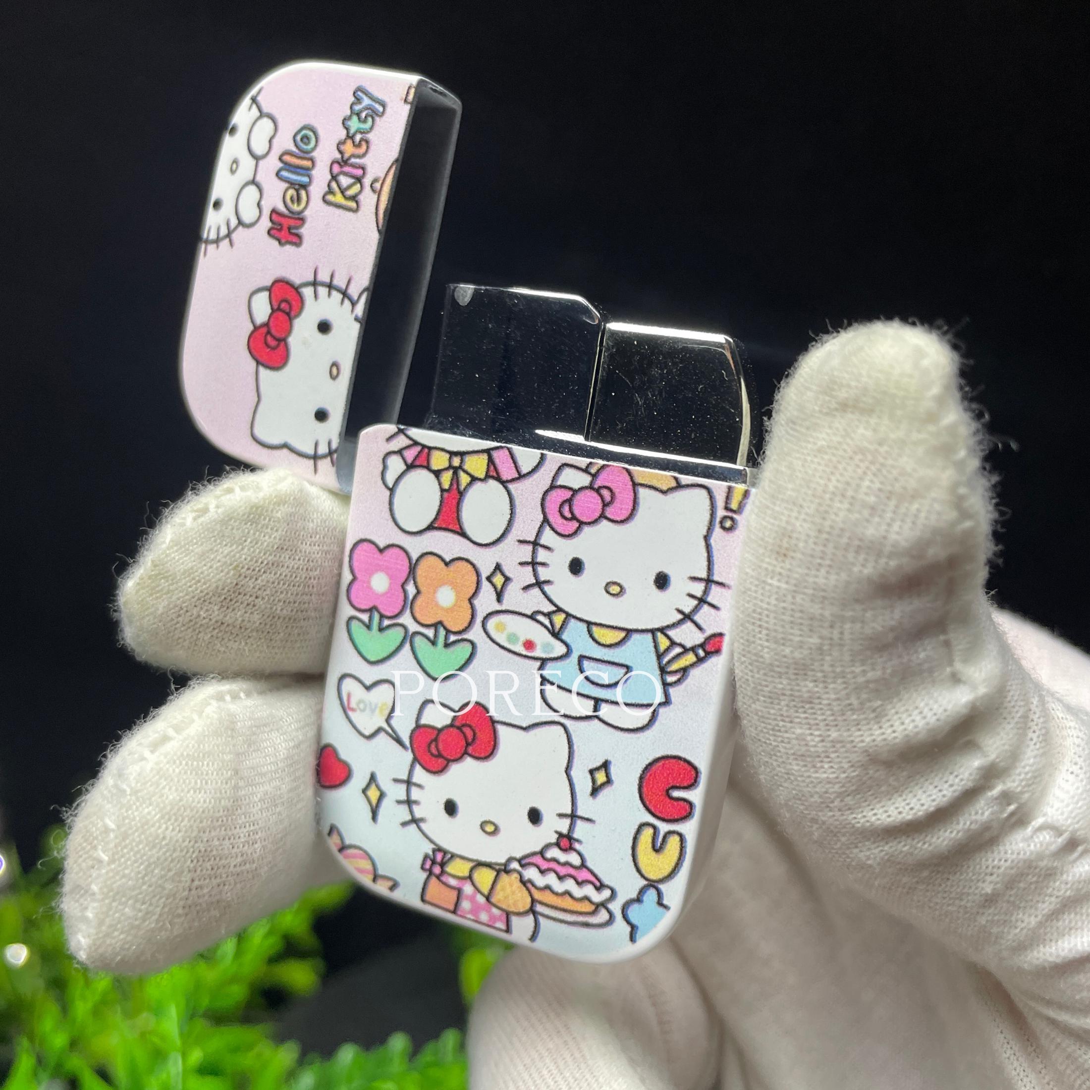 Engraved Pink Flame Hello Kitty Lighter - Etsy