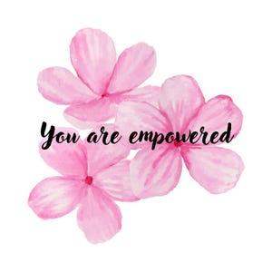VOUS ÊTES PLUS FORT - Lot de 10 cartes d'affirmation imprimables - Floral