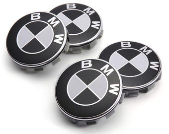 4 coprimozzi da 68 mm, neri, per BMW