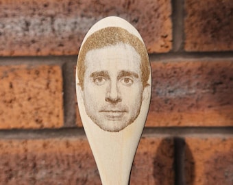 Photo Engraved Wooden Spoon, Funny Kitchen Gift, Valentine's Day Gift