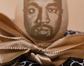 Custom Engraved Face Wooden Egg Cup, Funny Easter Gift