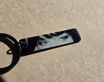 Personalized Girlfriend Eyes Keychain, Wife Eyes, Custom Photo, Engraved Stainless Steel