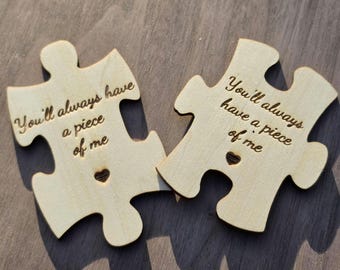 Engraved Wooden Puzzle Keepsake – Romantic Partner Gift, Memorial Keepsake