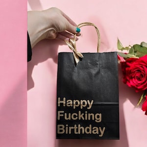 Personalized Christmas Gift Bag, Funny Adult Swear Bag