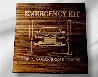 BMW Engraved Wooden Flask Box Set, Car Lover Gift