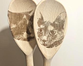 Custom Pet Engraved Wooden Spoon, Dog, Cat, Personalized Quote, Novelty Gift