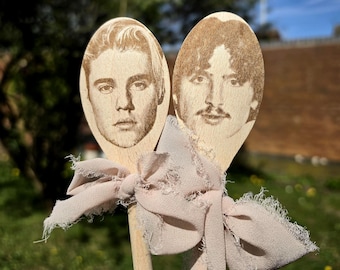 Custom Face Engraved Wooden Spoon, Personalized Quote, Novelty Gift, Funny Gifts