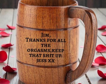 Chope à bière personnalisée, citation amusante, cadeau pour mari, petit ami, Noël