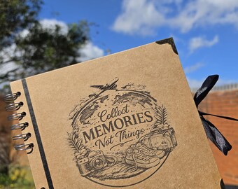 Personalized Memories Scrapbook, Adventure Photo Album, Custom Photo Album