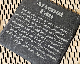 Dessous de verre définition fan d'Arsenal, cadeau football