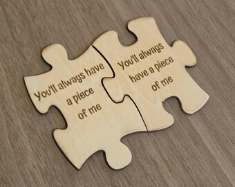 Engraved Wooden Puzzle Keepsake – Romantic Partner Gift, Memorial Keepsake