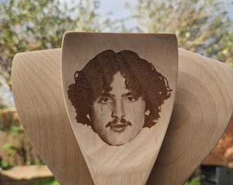 Custom Face Engraved Wooden Spoon or Spatula, Personalized Quote, Valentine's Gift