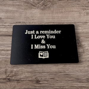 Personalisierte Metall Brieftasche Karte, Erinnerungskarte, Valentinstag Geschenk, Geschenk für Ihn / Sie, Liebesgeschenke, Ihre eigene Nachricht eingraviert