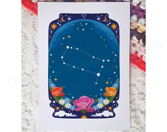 Gemini Print, Astrology Gifts, Art Print, Zodiac Gift, Star Sign Print, Horoscope Art, Constellation Print, Zodiac Sign, Gift for Gemini, A4