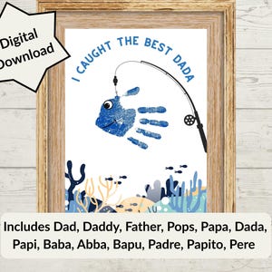 Daddy Handprint Fish Art, Father's Day Keepsake (PDF Pattern)