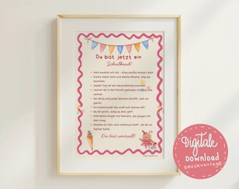 First Day of School Poster – Bunny Encouragement Print (Digital Download)