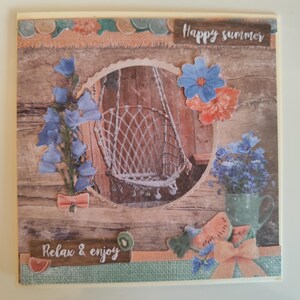 Cartes Motif Été avec enveloppes pour Anniversaire, Mariage et Bon Rétablissement - Personnalisation Possible