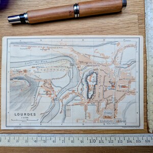Imprimée en 1901, carte de Lourdes. Original Vintage Authentique.