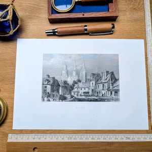 Tryckt år 1844, Evreux, Normandie. Äkta originalårgång.
