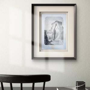 Temple de Borobudur, Java. Imprimée en 1861.